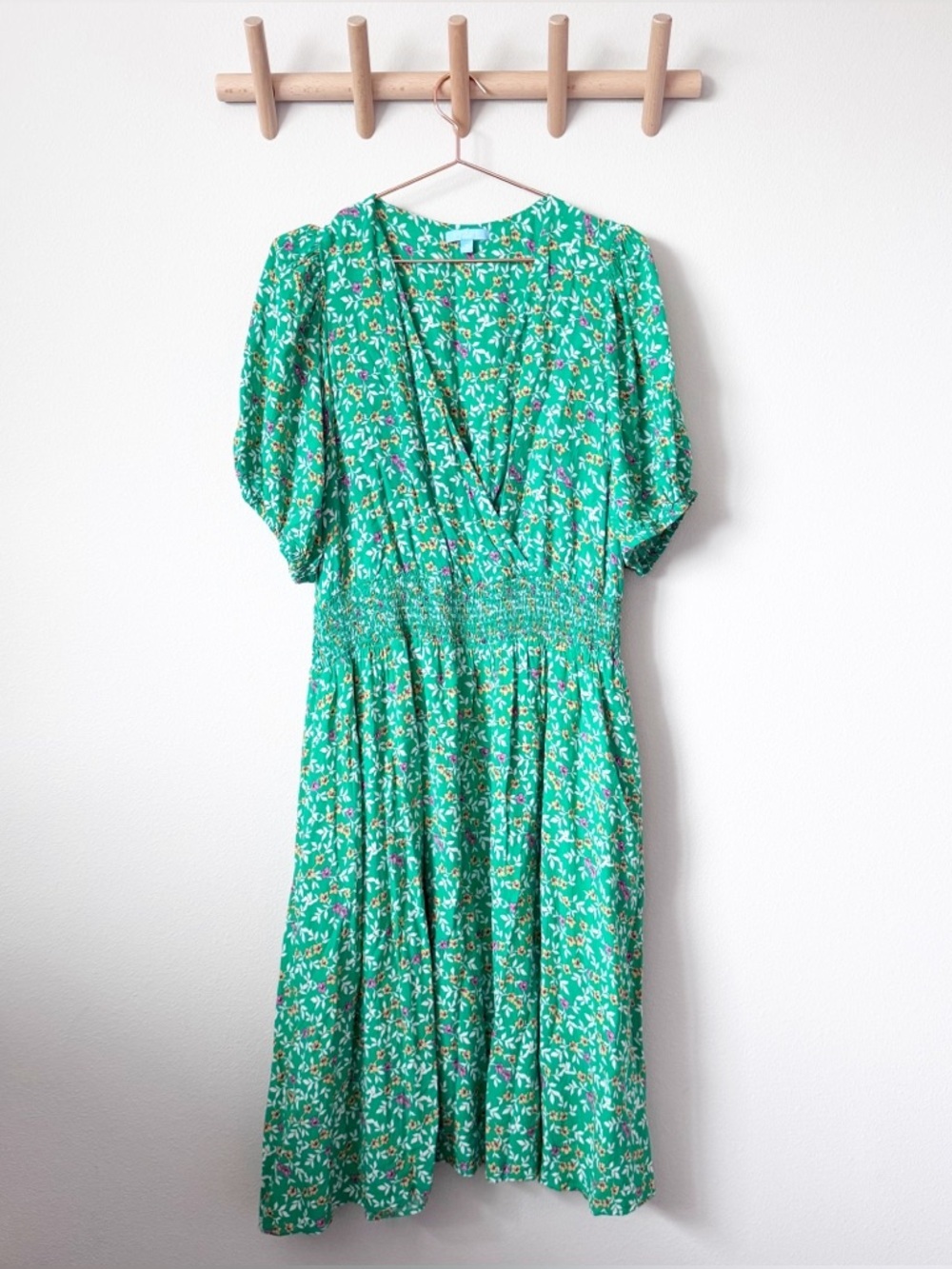 Draper James Green Floral Midi Dress 1X